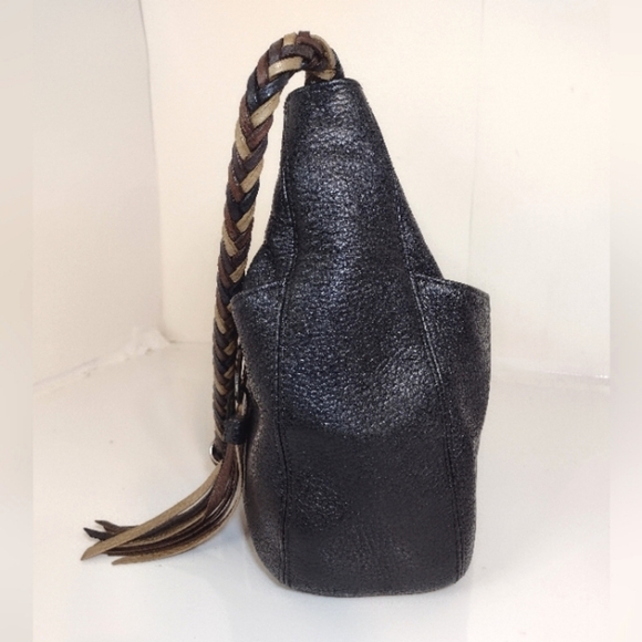 Brighton black pebble leather boho bag - Picture 2 of 10